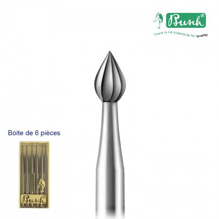 BUSCH - FRAISES ACIER FLAMME (6) 6P 006