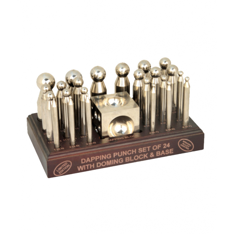 SET / BOUTEROLLES JEU DE 24 (1 A 24) ACIER SPATIAL + DE A EMBOUTIR 50x50