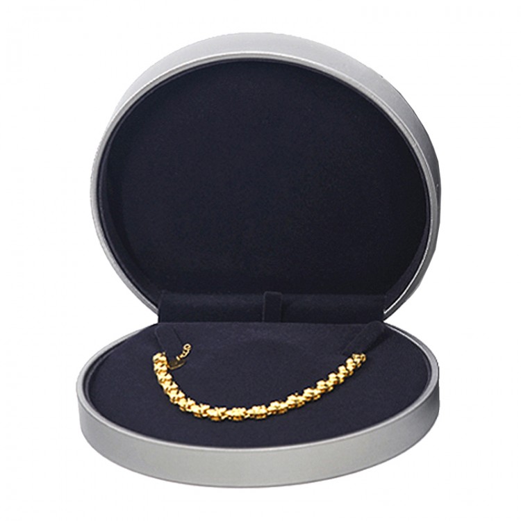 ECRIN ROND GRIS METALLISE INTERIEUR NOIR