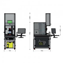 RR Pico 50W avec caméra coaxial et pc - Laser haute qualité OROTIG