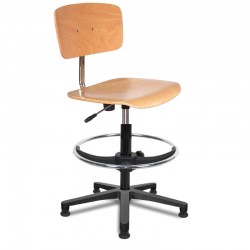 Chaise bois patins repose pieds hauteur du gaz 41/50 cm (petit)