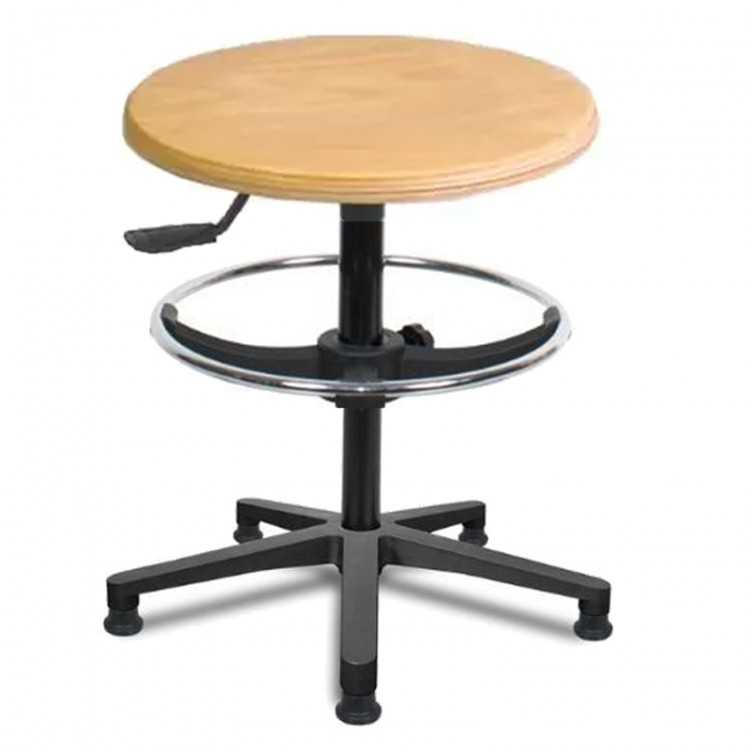 Tabouret bois patins repose pied hauteur du gaz 41/50 cm (petit)
