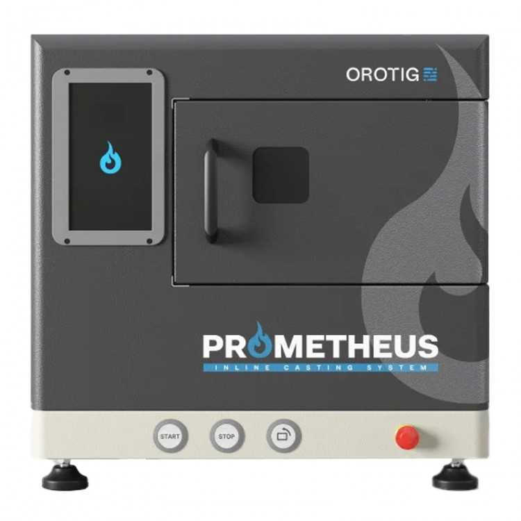 Prometheus machine de fonte or-platine-argent OROTIG