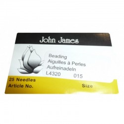 AIGUILLES P/PERLES N°10 0.45MM SACHET DE 25