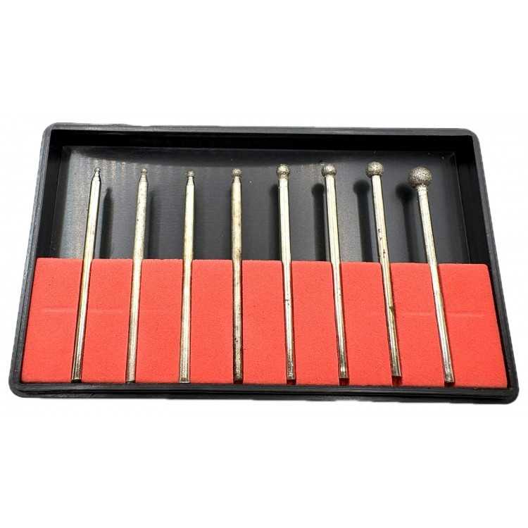 OCCASION - LOT DE 8 FRAISES DIAMANTEES DE 1.3 A 5MM OCCASION - LOT DE 8 FRAISES DIAMANTEES DE 1.3 A 5MM