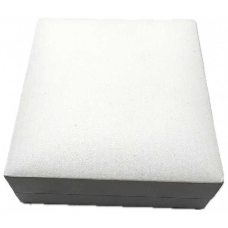 DESTOCKAGE - ECRIN BLANC 8.6x9.2x3.3CM INTERIEUR GRIS