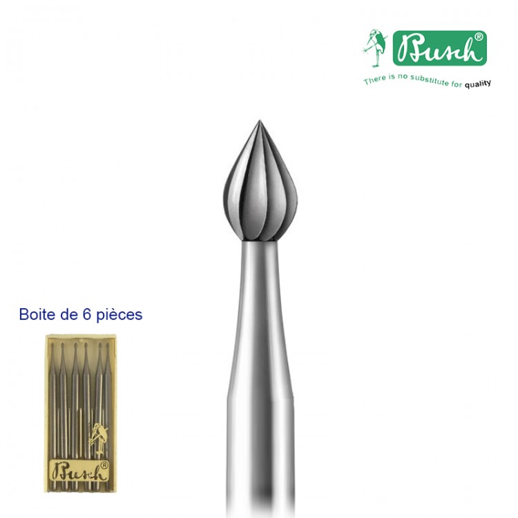 BUSCH - FRAISES ACIER FLAMME (6) 6P 016