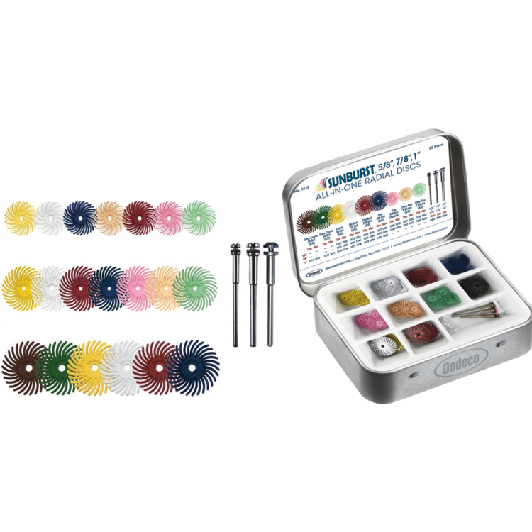 ASSORTIMENT 83 POLISSOIRS SOLEIL SUNBURST DEDECO - G.80 > 1µ