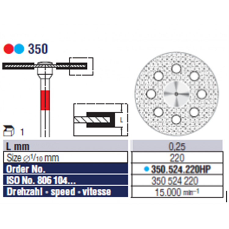 DISQUE DIAMANTE 350.524.220