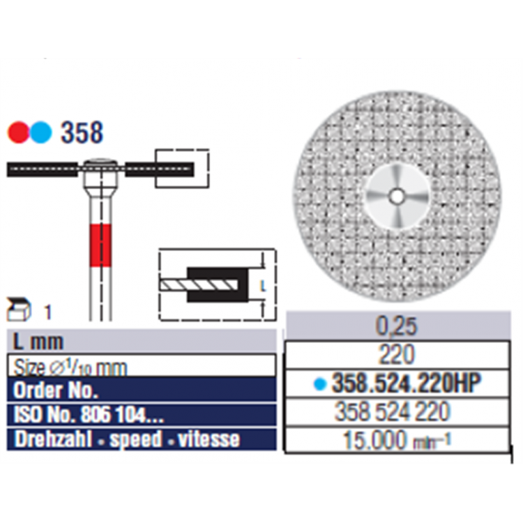 DISQUE DIAMANTE 358.524.220
