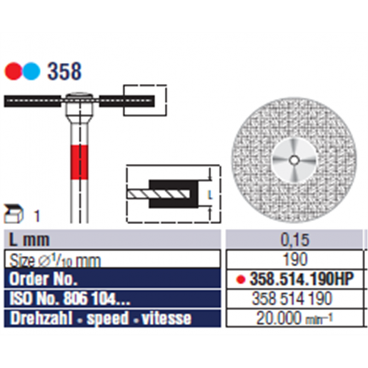 DISQUE DIAMANTE 358.514.190