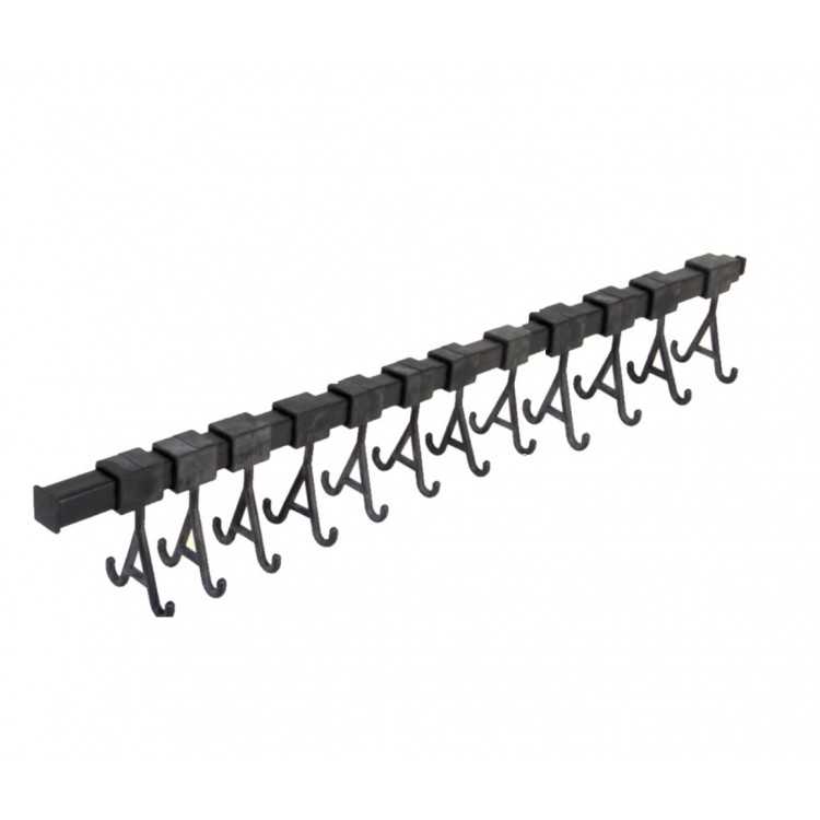 SUPPORT A ULTRASON TUBE - 12 DOUBLE CROCHETS POUR BAGUES - NOIR