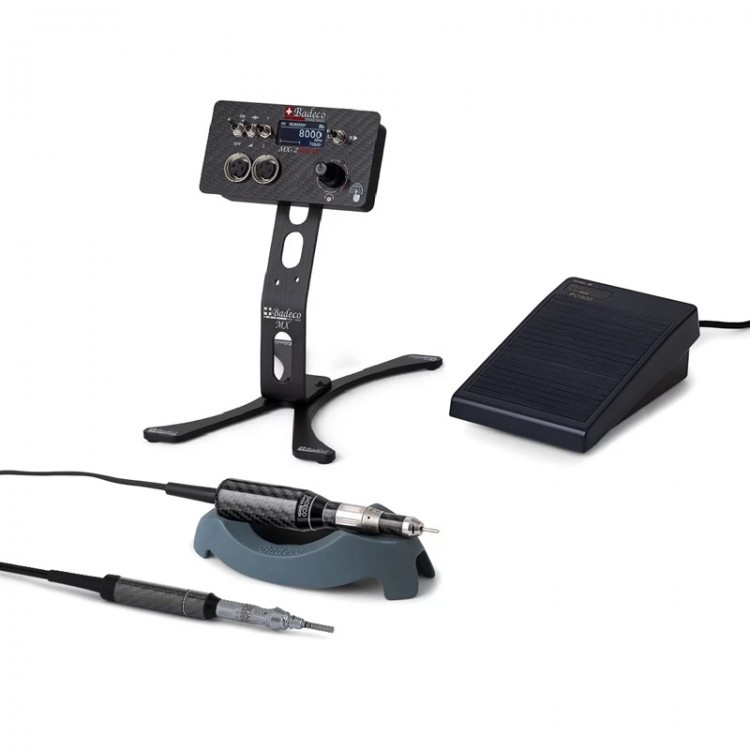 Kit micromoteur BADECO MX-2 pièce à main et maillet + Pédale PC800 (variateur)