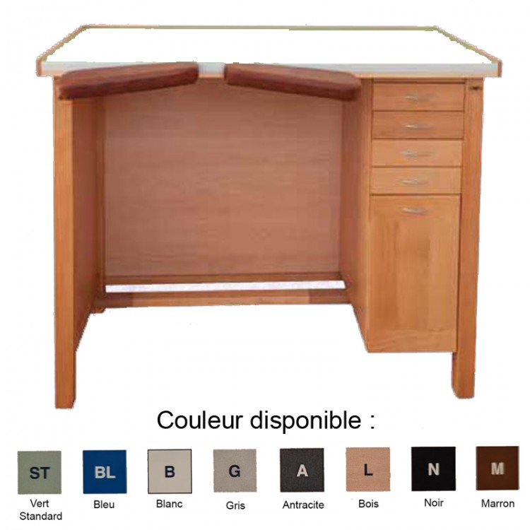 ETABLI HORLOGER 1 PLACE 4 TIROIRS/1 PLACARD L130x P60x H96 - Couleur Blanc