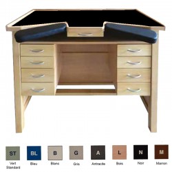 ETABLI HORLOGER AVEC 8 TIROIRS - Couleur : Noir Accoudoir : Noir