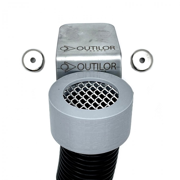 Support aimanté pour tuyau d'aspirateur + aimants