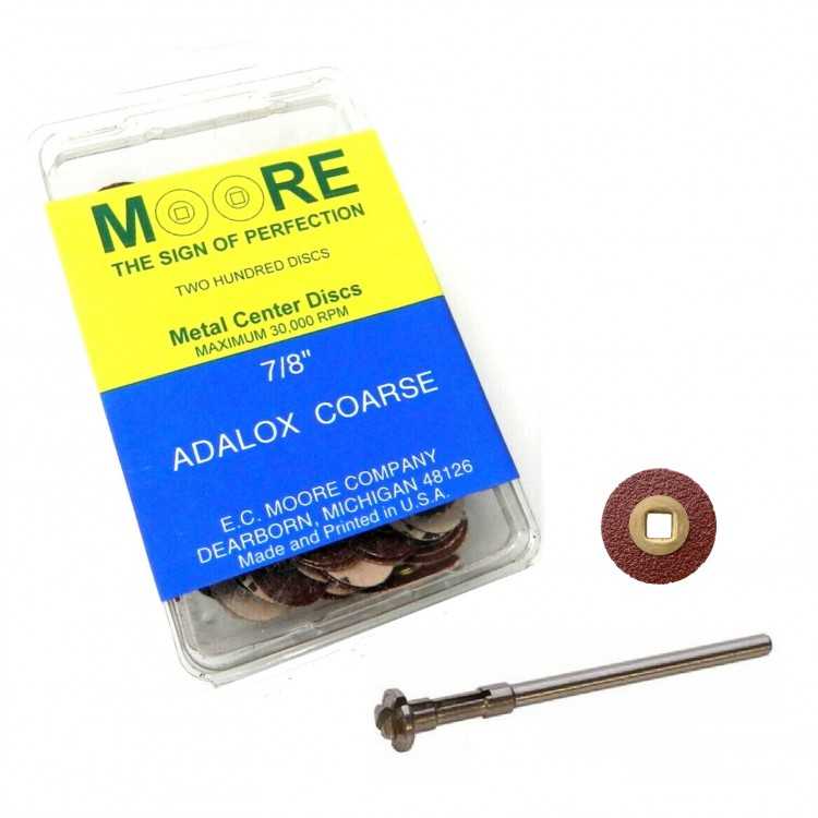 DISQUE ABRASIF MOORE PAPIER CENTRE METAL Ø22mm G.GROS (200pcs) DISQUE ABRASIF MOORE PAPIER CENTRE METAL Ø22mm G.GROS (200pcs)