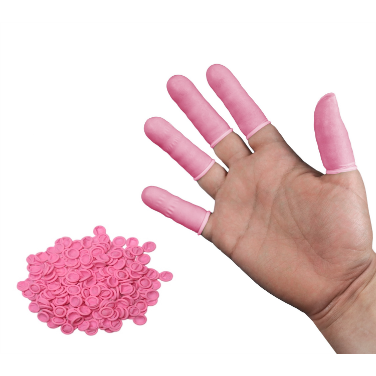 PROTEGE DOIGT ROSE LATEX - TAILLE M (PAQUET DE 144PCS)