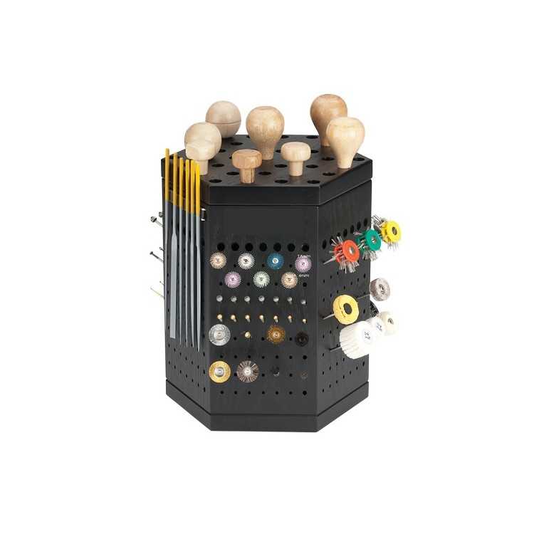 SUPPORT A OUTILS ROTATIF HEXAGONAL EN BOIS SUPPORT A OUTILS ROTATIF HEXAGONAL EN BOIS