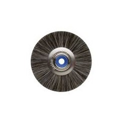 BROSSE CIRC. SOIE DE TCHONG KING NOIRE CENTRE METAL Ø42MM - HATHO