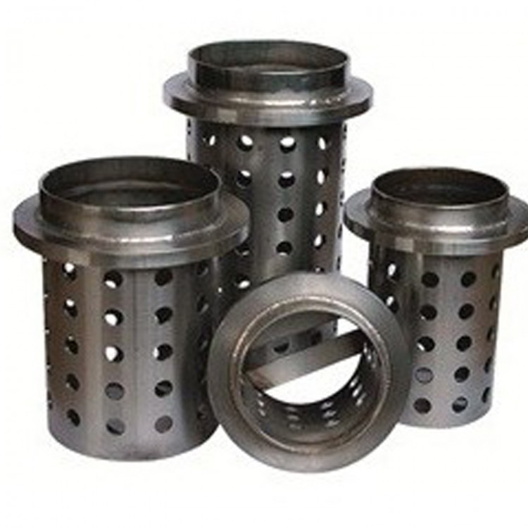 CYLINDRE INOX PERFORE 80 X H120 BRIDE