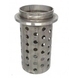 CYLINDRE INOX PERFORE 100 X H200 BRIDE