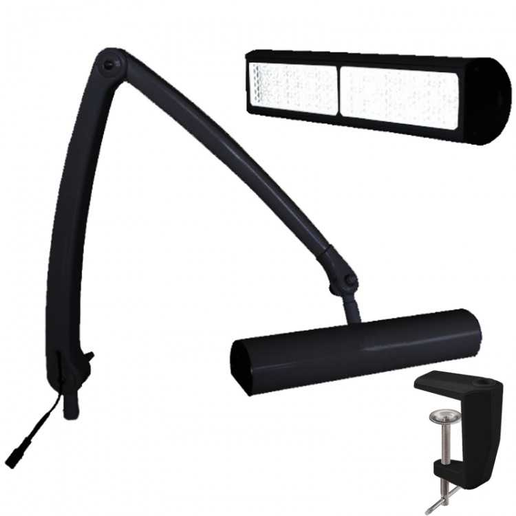 LAMPE A LED D'ETABLI LUMIERE REGLABLE 32W / 615 mm, Etau, Noir LAMPE A LED D'ETABLI LUMIERE REGLABLE 32W / 615 mm, Etau, Noir