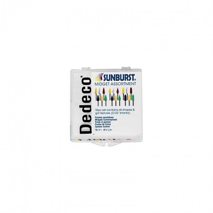 ASSORTIMENT 18 POLISSOIRS FLAMMES/OBUS SUR TIGE DEDECO - G.200 > 1µ ASSORTIMENT 18 POLISSOIRS FLAMMES/OBUS SUR TIGE DEDECO - G.200 > 1µ
