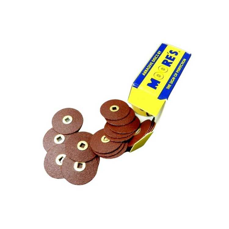 DISQUE ABRASIF MOORE PAPIER CENTRE METAL Ø22mm G.FIN (50pcs)