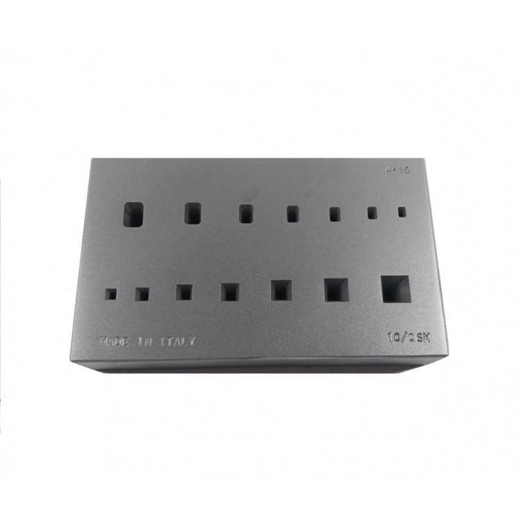 CHATONNIERE CARREE ET RECTANGLE EMOUSSE 7+7 TROUS - 4 A 10 17° CHATONNIERE CARREE ET RECTANGLE EMOUSSE 7+7 TROUS - 4 A 10 17°