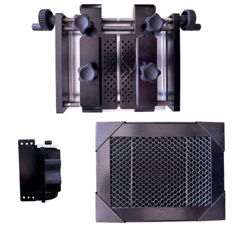 Kit étau + porte bague pour laser de gravure/découpe canova. Kit étau + porte bague pour laser de gravure/découpe canova.