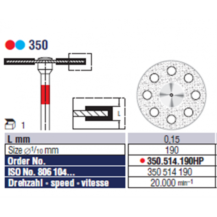 DISQUE DIAMANTE 350.514.190 DISQUE DIAMANTE 350.514.190