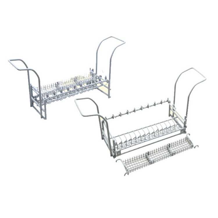SUPPORT PANIER ET CROCHETS POUR ULTRASON - REVETEMENT PVC SUPPORT PANIER ET CROCHETS POUR ULTRASON - REVETEMENT PVC