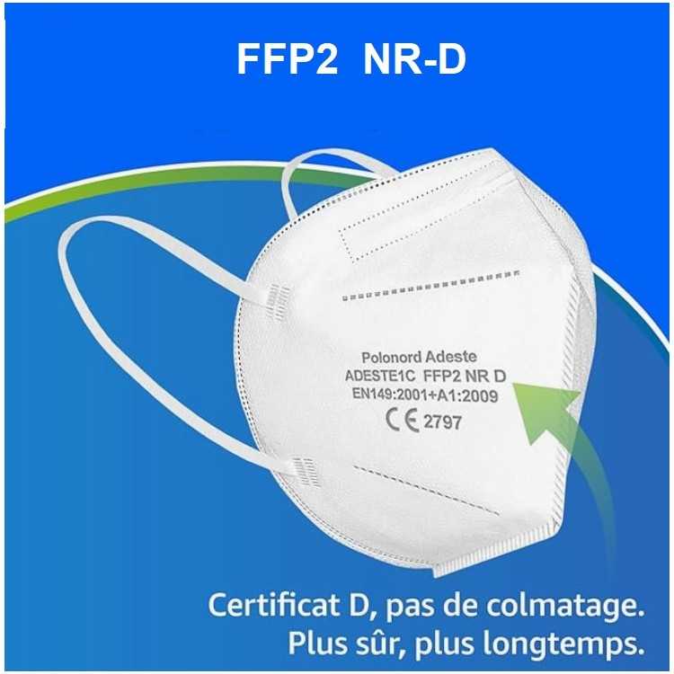 MASQUE DE PROTECTION FFP2 NR-D - BOITE DE 50 PCS MASQUE DE PROTECTION FFP2 NR-D - BOITE DE 50 PCS