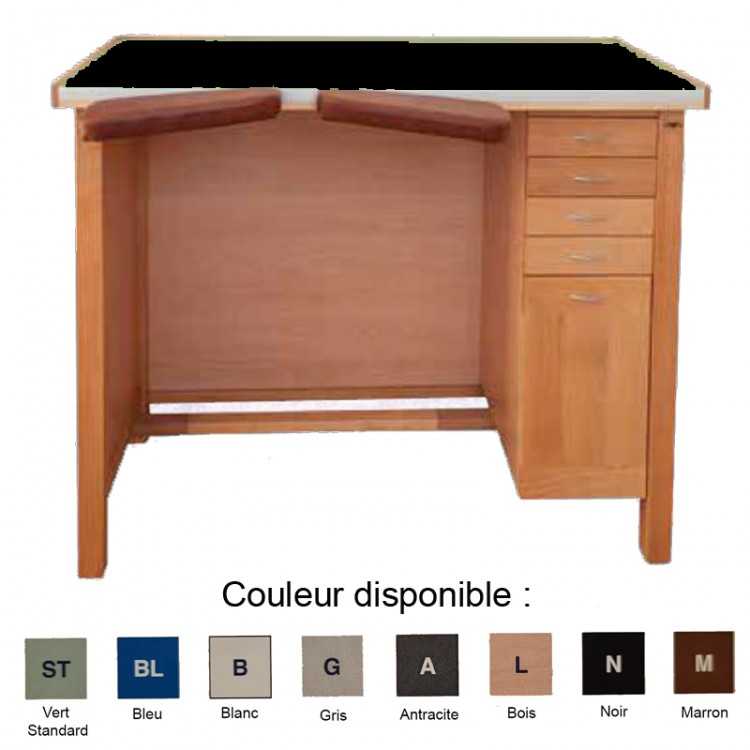 ETABLI HORLOGER 1 PLACE 4 TIROIRS/1 PLACARD L130x P60x H96 - Couleur Noir ETABLI HORLOGER 1 PLACE 4 TIROIRS/1 PLACARD L130x P60x H96 - Couleur Noir