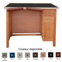 ETABLI HORLOGER 1 PLACE 4 TIROIRS/1 PLACARD L130x P60x H96 - Couleur Anthracite