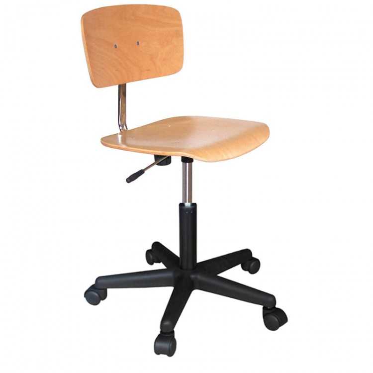 Chaise bois roulettes hauteur du gaz 60/85 cm (haut)
