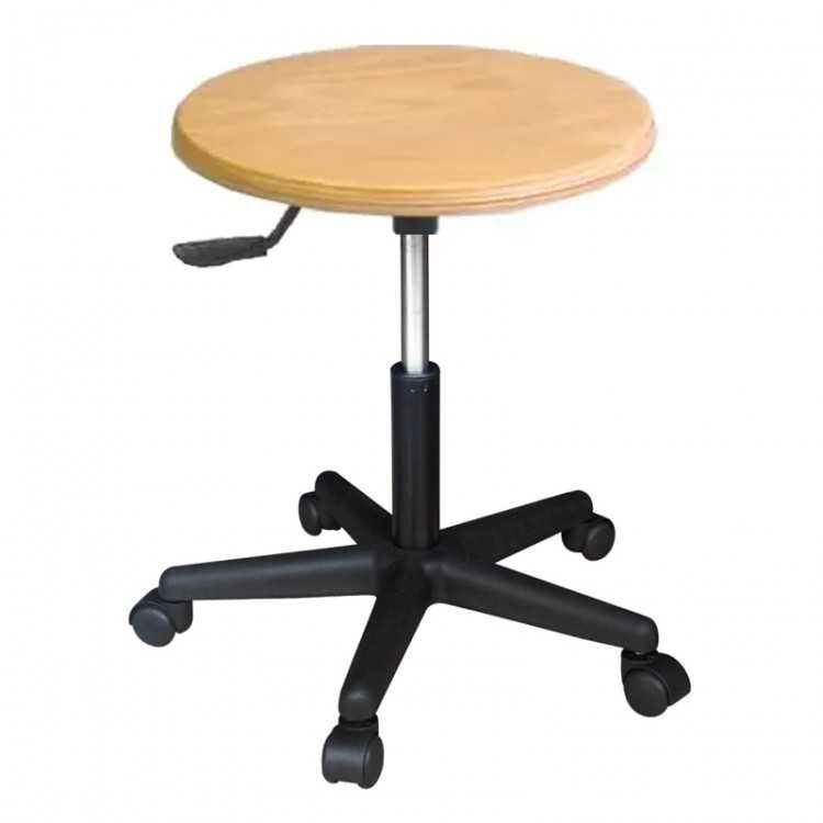 Tabouret bois roulettes hauteur du gaz 41/50 cm (petit) Tabouret bois roulettes hauteur du gaz 41/50 cm (petit)