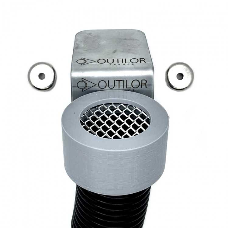 Support aimanté pour tuyau d'aspirateur + aimants Support aimanté pour tuyau d'aspirateur + aimants