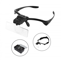 LUNETTES LOUPES BINOCULAIRES - 5 JEUX DE 1X A 3X + SERRE-TETE LUNETTES LOUPES BINOCULAIRES - 5 JEUX DE 1X A 3X + SERRE-TETE