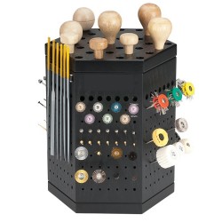 SUPPORT A OUTILS ROTATIF HEXAGONAL EN BOIS