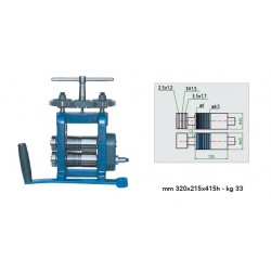 LAMINOIR FONTE LF120R - ROULETTE (SANS REDUCTEUR)