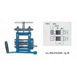LAMINOIR FONTE LF100R - PLAQUES + FIL 100MM + ROULETTE (SANS REDUCTEUR)