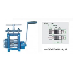 LAMINOIR FONTE LF100RR - PLAQUES + FILS 100MM + ROULETTE (AVEC REDUCTEUR)