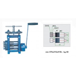 LAMINOIR FONTE LF120RR - PLAQUES + FIL 120MM + ROULETTES (AVEC REDUCTEUR)