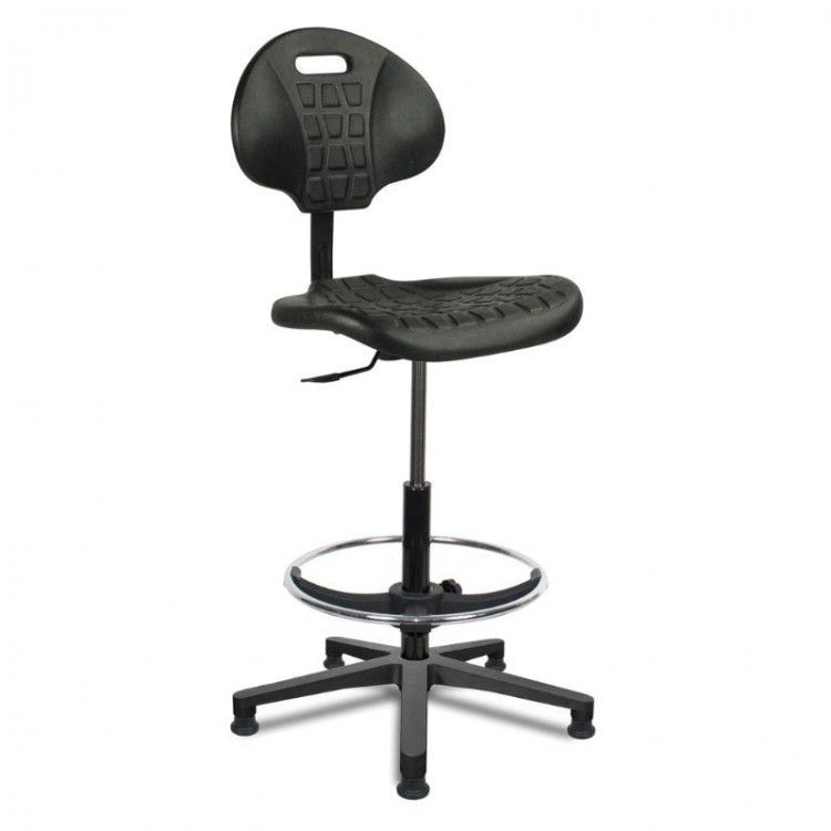 Chaise polyuréthane noir patins repose pieds hauteur du gaz 41/50 cm (petit) Chaise polyuréthane noir patins repose pieds hauteur du gaz 41/50 cm (petit)