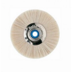 BROSSE CIRC. CHEVRE GRIS CENTRE METAL Ø48MM - HATHO