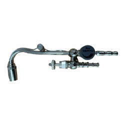 CHALUMEAU POLY-GAZ + ROBINET DE REGLAGE DE L'AIR + VANNE D'ARRET