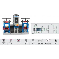 LAMINOIR ELECTRIQUE DOUBLE AVEC VARIATEUR 100MM - PLAQUE ET FIL