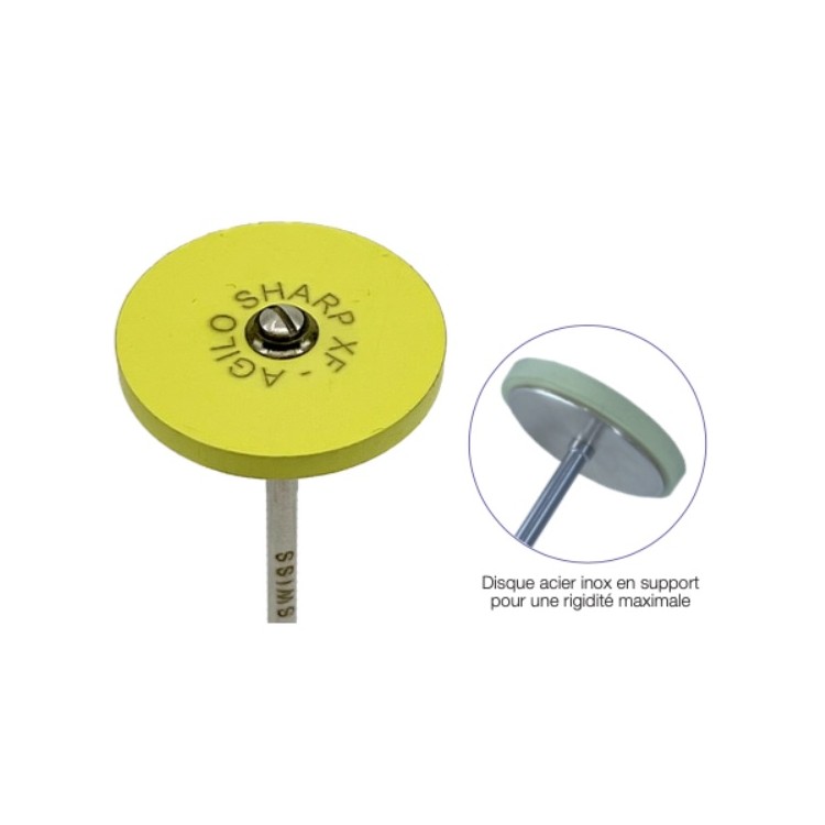 MEULE SHARP-XF Ø22MM GRAIN X-FIN - POLISSAGE DES OUTILS CARBURE AVEC SUPPORT MEULE SHARP-XF Ø22MM GRAIN X-FIN - POLISSAGE DES OUTILS CARBURE AVEC SUPPORT